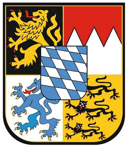 Auto-Aufkleber Stick Applikation Emblem Aufkleber Bayern Gott mit