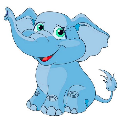 Autoaufkleber Sticker Elefant blau | Aufkleber Kontur | Diverses