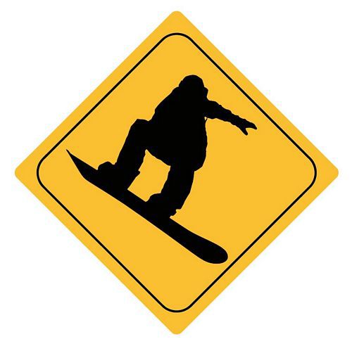 Aufkleber Sticker Achtung Snowboarder Autoaufkleber